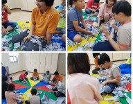 신문지를 활용한 놀이활동모습